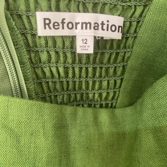 Reformation Green Linen Jumpsuit - Picture 5 of 5